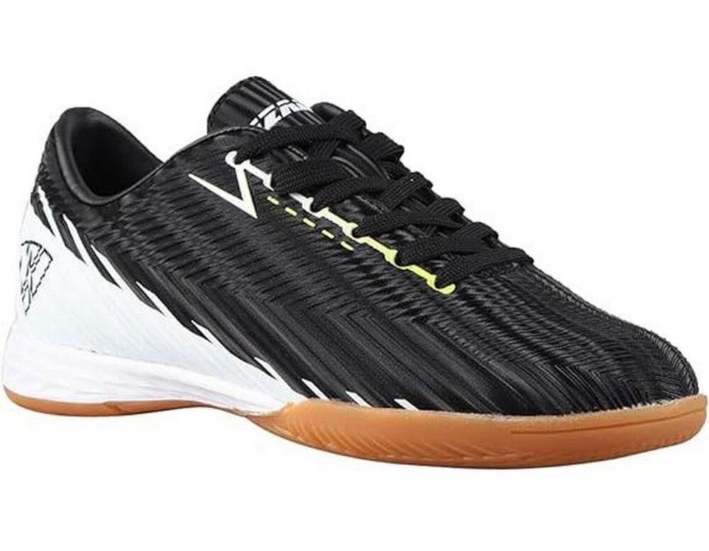 VIZARI Tesoro Black and White Kids Indoor Soccer Sneakers-8